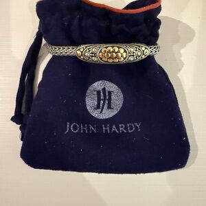 John Hardy Designer Two-Tone Braided Sterling Silver & 18K Gold Bracelet Bangle